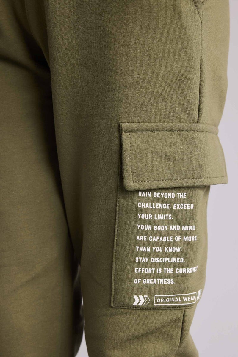 DeFacto Green Boy Boy Regular Fit Slogan Print Sweatpants Casual - Image 4